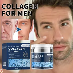 Collagen Men's Anti-Aging Wrinkle Cream, Men's Face Moisturizer Cream 50g, Skin Firming and Tightening Lotion, Firming Hyaluronic Acid Moisturizer