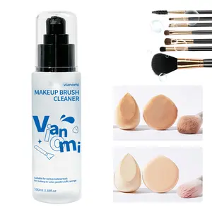 Makeup Brush Cleaner, 100ml Cosmetic Make Up Brush Cleaner Cleanser, Makeup Brush Cleaner Solution for Brushes, Sponge and Puff, Cleansing