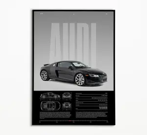 Audi R8 Print | R8 First Generation | Car Print | Hyper Car Poster | Super Car Print | Art Print | Car Poster | Home Decor | Wall Decor