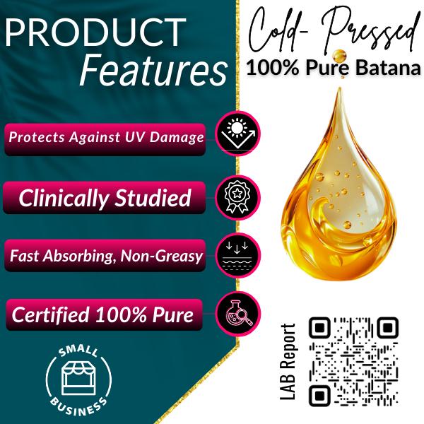 LIV Authentic Batana Oil – 100% Pure, Raw & Unrefined | Authentic Honduran Batana Oil for Hair Growth, Scalp Health & Shine | Rich in Nutrients for Stronger, Healthier Hair | Woman-Owned Business | Lab Certified & Cold-Pressed | 4oz Bottle with Pump