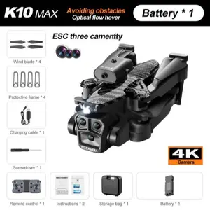 K10 MAX Carbon Fiber Drone Four-Directional Obstacle Avoidance 4K Camera Optical Flow Positioning HD Video Transmission Stunt Roll Speed Switch Brushless Motor Quadcopter Premium Gift Box