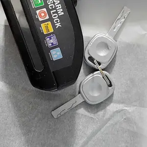 Waterproof Motorcycle Disc Brake Lock with Alarm — Anti-Theft Padlock & Security Accessory for Bicycles, Features 110dB High-Volume Alarm, Easy Installation