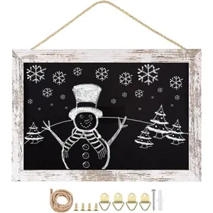 Surface Chalkboard, 8.7" * 12.6",  White  Frame,Wall Black Board to Use at , Office, and Restaurant Sign,Chalkboard-WH2232-