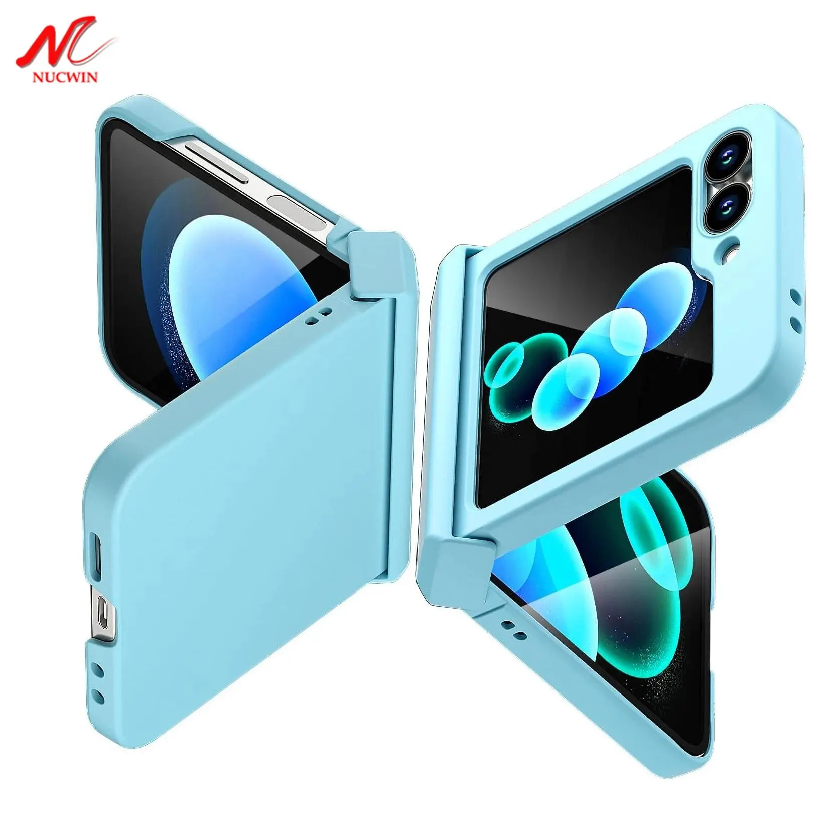 Luxury 3-in-1 Hinge Protection Foldable Smartphone Casing for Samsung Galaxy Z Flip 3/4/5/6/7, Ultra-Thin Shockproof Hard PC Armor Accessory for Handheld Devices, Polycarbonate