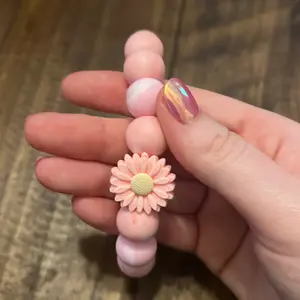 Flower keychain wristlet