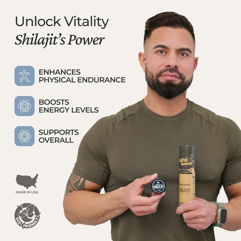 Natural Shilajit Resin 10g - 100% Pure Shilajit for Men & Women - Plant Based Nutrients for Energy, Immune Support & Vitality
