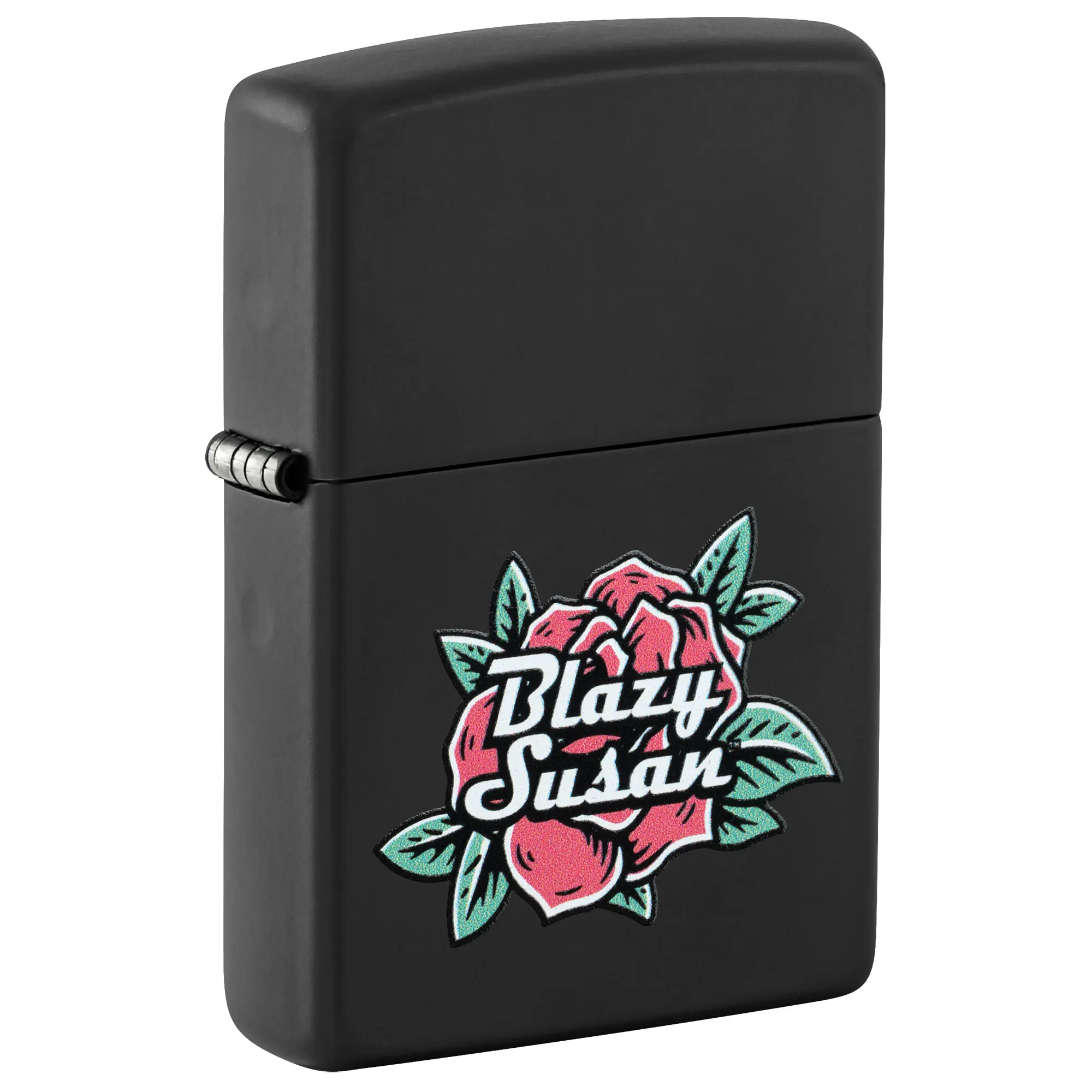 Zippo Blazy Susan Logo Design Black Matte Pocket Lighter - Made in USA