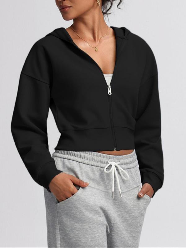 TCVC Womens Zip Up Hoodies Fall Outfits Cropped Sweatshirts Fleece Jackets Casual Hooded Y2k Tops