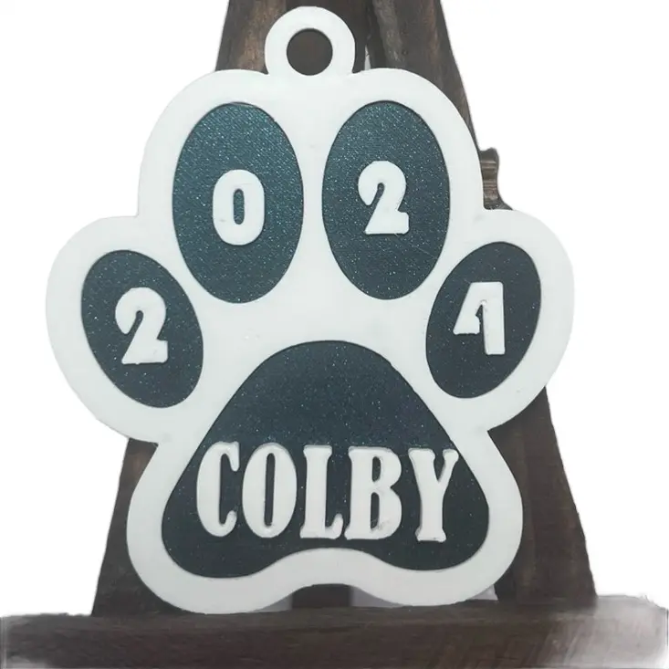 Custom Paw Print Ornaments for 2024 - 3D Print Decoration Gift
