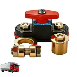 Universal Battery Disconnect Switch (12V/24V) — Heavy-Duty Battery Isolator with Pure Copper Terminals (For Cars, Trucks, and RVs)