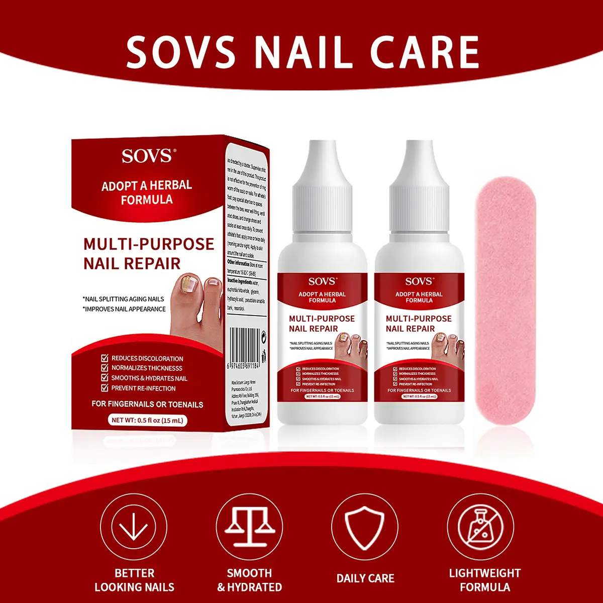 [BUY 1 GET 1 FREE] Triple Action Nail Care Liquid 0.5 Fl Oz | Hydrate, Strengthen, Brighten & Restore Natural Shine | Ideal for Brittle & Weak Nails#DealsForYouDays Antifungal Foot Spray Fungus Eliminator