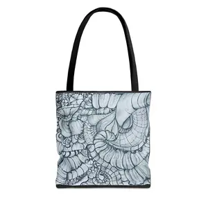 Blazed Bags: A Hand Sketched Tote Bag for Cannabis Enthusiasts - Trendy and Functional Accessory, 420 Holidays, Daily Use, Durable Polyester, 5 Handle
