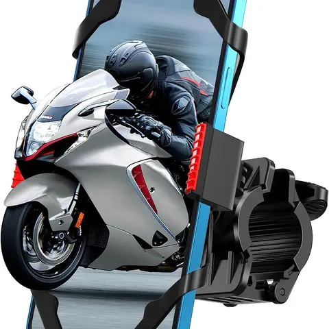 Motorcycle Cellphone Mount - Bike Mobile Accessory with Universal Fit, Steady Handlebar Attachment, Compatible with iPhone 17, 17 Pro Max, Galaxy S23, S22, S8 & 4.7"-6.8" Smartphones