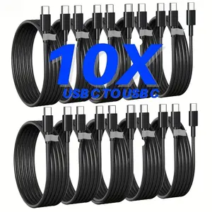10pcs 25W PD Fast Charger Cable Set | USB C to C Cord Compatible with Samsung, Xiaomi Android Devices