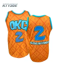 KTYSDE Number 2 Embroidered Retro Basketball Jersey, Orange Pineapple Pattern, Unisex Breathable Athletic Uniform, Perfect Gift for Basketball Enthusiasts