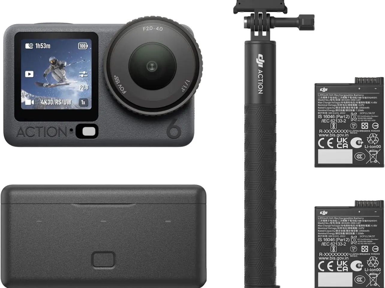 DJI Osmo Action 6 Enhanced Combo,4K-8K Action Camera