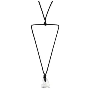 Jenny Bird Art Heart On A String Necklace in Black