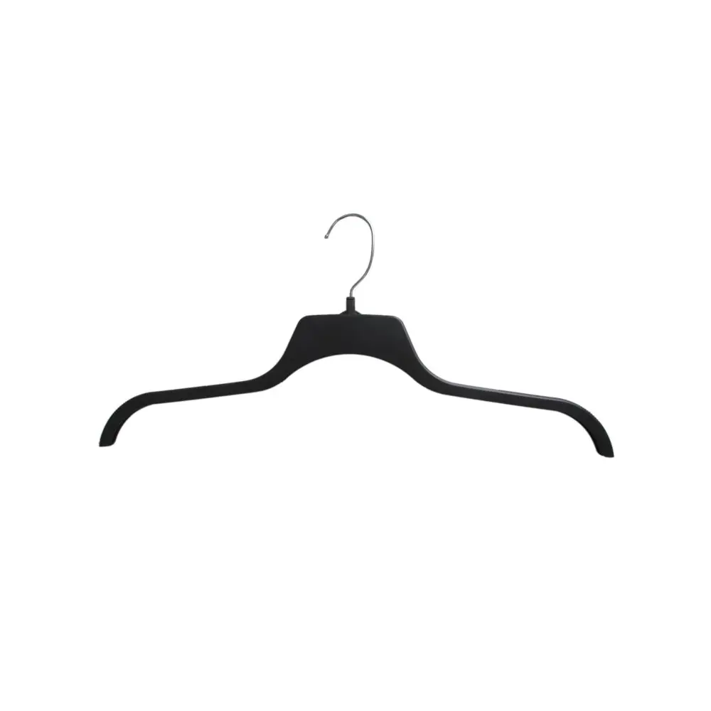Non-Slip Sweater Hangers with Swivel Hooks Black 17" (10 Pack)