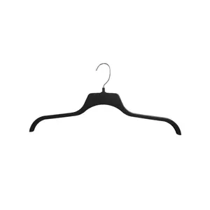 Non-Slip Sweater Hangers with Swivel Hooks Black 17" (10 Pack)
