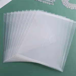 10 Transparent Storage Bags, Plastic File Folder Organizer, Ideal for Stamps, Paper, Cardstock, Handmade Journal Collection