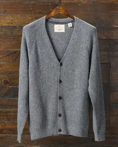 Waffle Cardigan in Grey