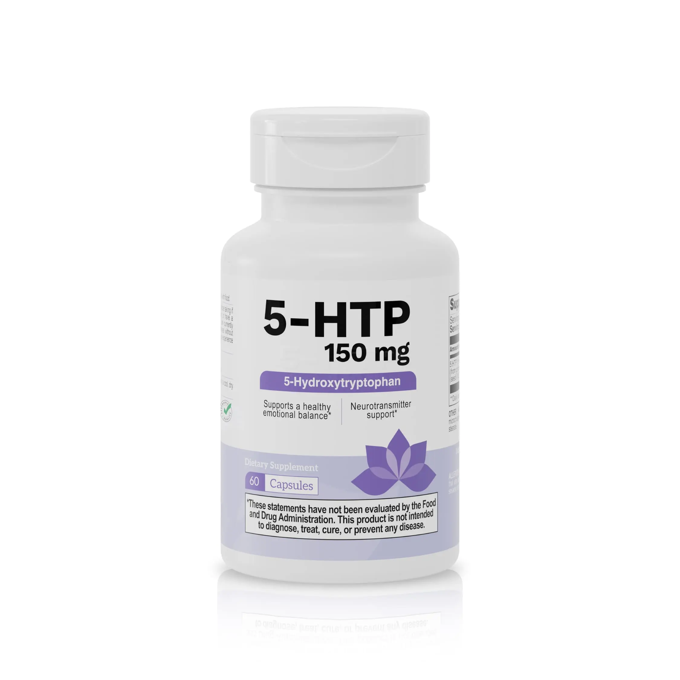 5-HTP 150 mg Healthcare Supplement, 5-Hydroxytryptophan Capsules for Mood & Emotional Balance, 60 Count