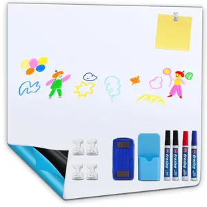 Self-Adhesive Dry Erase Magnetic White Board Wall Sticker, Removable Reusable Blackboard Wallpaper for Kids Home Office Use