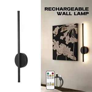 Modern Wall Lamp with Remote Control, 50 cm Type-C Rechargeable Magnetic Wall Light, Dimmable, Suitable for Bedroom, Office and Living Room