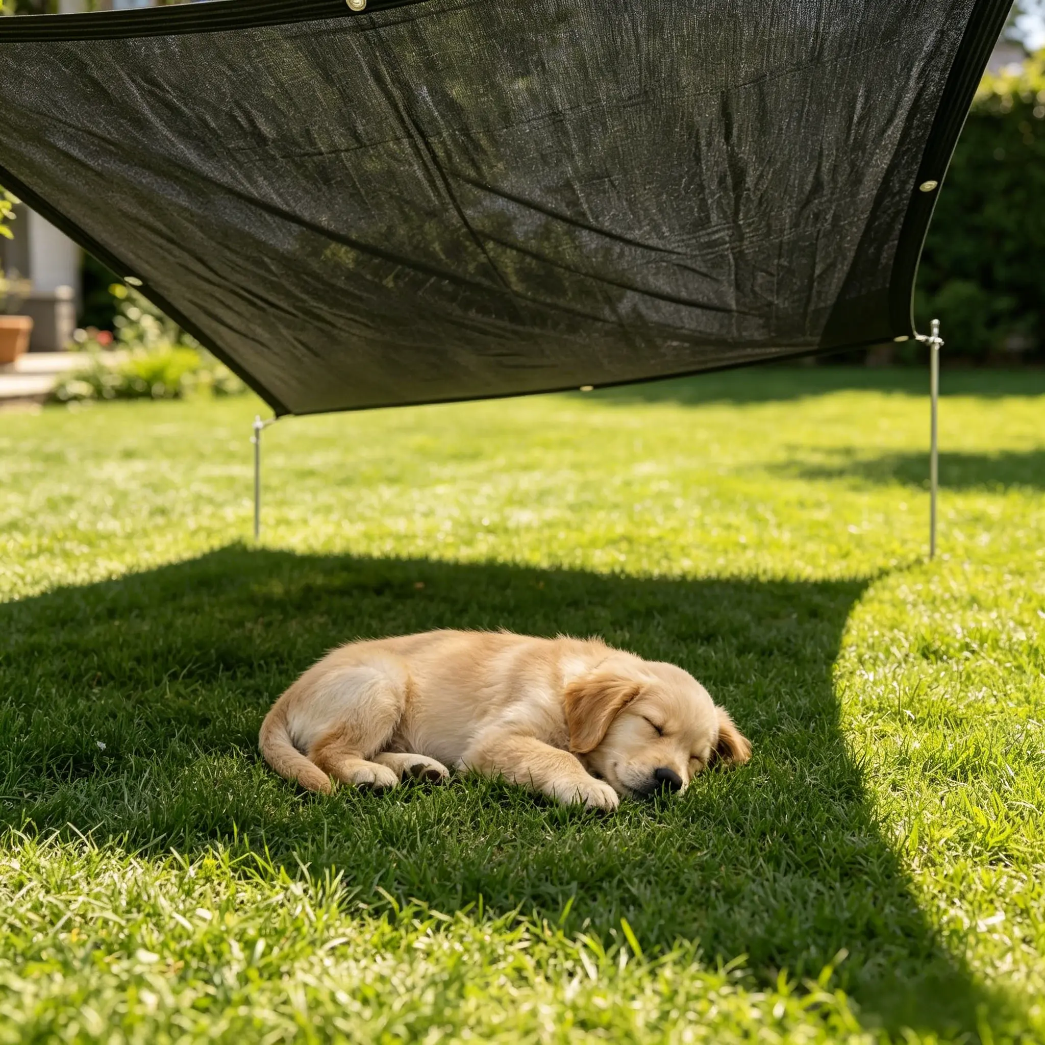 Black Sunshade Net with Thickened Edge Band and Fixed Ring Buckle, 10×13 ft, 70% Sun Shading Rate, All-Weather UV Protection, Breathable Fabric for Garden Greenhouses