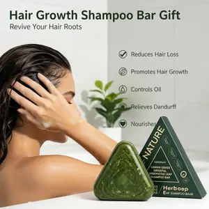 Cleansing Shampoo Bar - Anti-Hair Loss & Hair Growth, DHT Blocker with Polygonum, Ginseng & Tea Tree, Strengthens Roots - Oil Control & Dandruff Relief