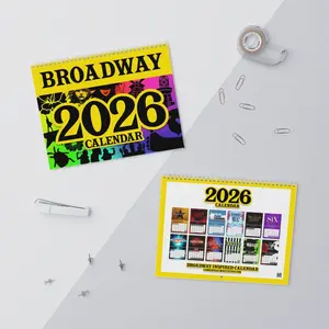 Broadway Inspired 2026 Wall Calendar | Musical Broadway Poster Calendar | Custom Calendar Musicals | Gift Theatre Kid Lover Theater