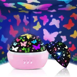 16 Colors Star Projector Butterfly Night Light Toddler Toys for 3-12 Year Old Girls Butterfly Party Room Decor Kids Toys Gifts for Christmas Easter Birthday