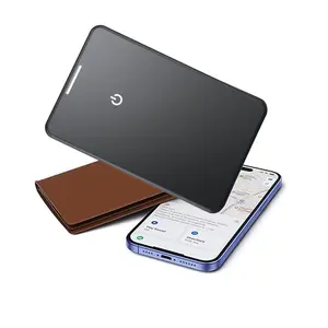 Wallet Tracker Card, Rechargeable Thin Finder, Works with Apple Find My (iOS Only), Item Locator for Luggage Tags, Passports, Phone