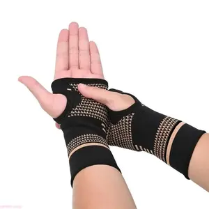 Copper Wrist Compression Sleeves, Comfortable Breathable Wrist Support, Relief Brace for Arthritis Tendonitis Sprains Carpal Tunnel Workout And Daily Use fathersdaygift