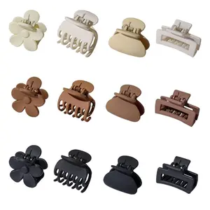 12Pcs 1.5 Inch Mini Matte Nonslip Tiny Jaw Clips 4 Style Claw Clips for Women Girls Thin/Medium Thick Hair