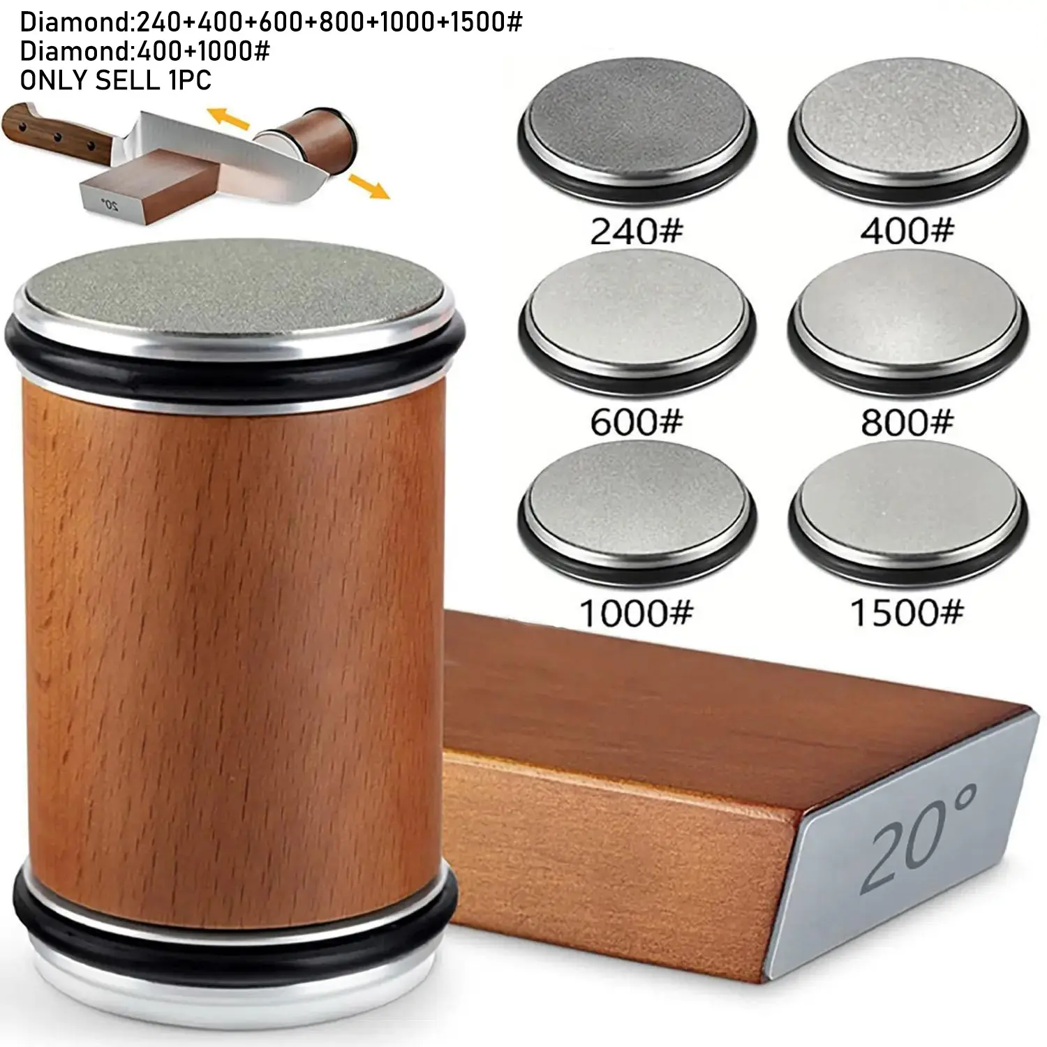 Adjustable Carbon Steel Magnetic Rolling Sharpener, 1 Set Cutting Knife Sharpener with Storage Box, Kitchenware Knife Sharpening Tool for Home Kitchen