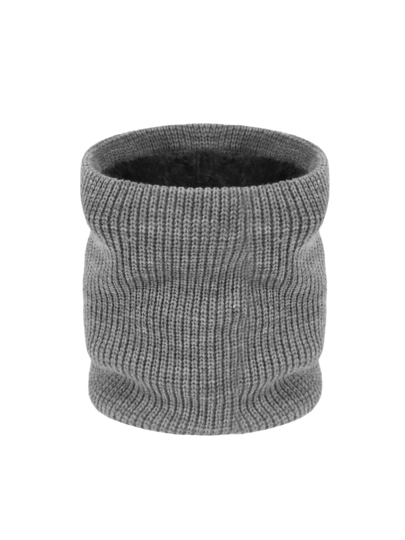 New autumn and winter cervical vertebra protection neck warmer, unisex fleece-lined warm turtleneck scarf with vertical stripes, solid color knitted neck tube, high neck Fluffy Soft Scarf