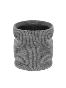 New autumn and winter cervical vertebra protection neck warmer, unisex fleece-lined warm turtleneck scarf with vertical stripes, solid color knitted neck tube, high neck Fluffy Soft Scarf