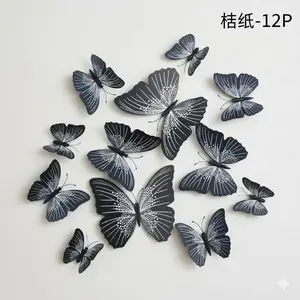 3D Butterfly Wall Decals, Self-Adhesive Removable Waterproof Home Decor Stickers for Bedroom, Living Room, Kids Room, Nordic Style Peel & Stick Wall Art, Easy to Apply and Remove Without Damaging Walls.