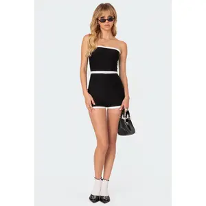 Kit Contrast Ribbed Romper