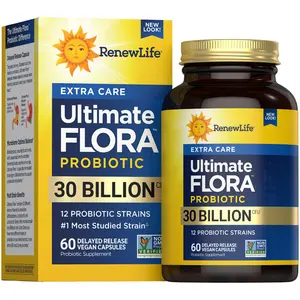 Ultimate Flora Extra Care Probiotic 30 Billion, 60 Delayed Release Vegan Caps