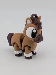🐴🔑 Classic Brown Flexi Horse Keychain | Articulated "Stallion" Fidget Bag Charm ✨🌾