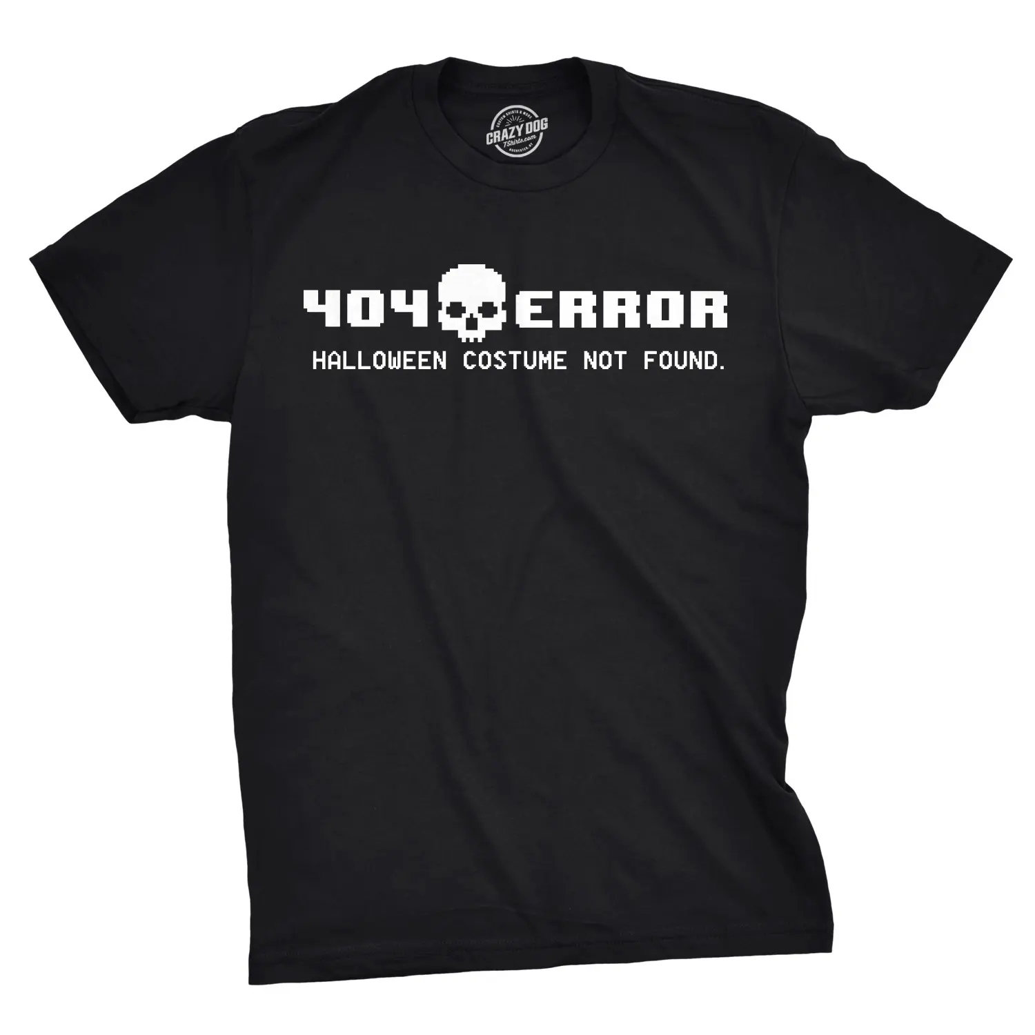 404 Error Costume Not Found T Shirt Funny Halloween Nerdy Internet Tee Mens Funny T Shirts Cool Vintage Fashion T-Shirt Gift Classic Menswear Halloween Apparel for Men Funny Meme Short Sleeve Novelty Tees for Black