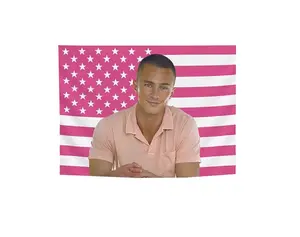 Drew Starkey Flag - Rafe Cameron Flag - Pink American Flag - Poster Tapestry Birthday Gift Gift for daughter Gift for son Funny Gift