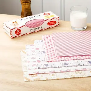 10pcs Polystyrene Food Wrapping Paper Bakeware - Oil-Absorbent Printed Baking Sheets, Tray Liners for Desserts, Snacks