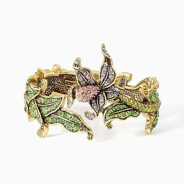 Heidi Daus My Iris Garden Bangle Cuff Bracelet