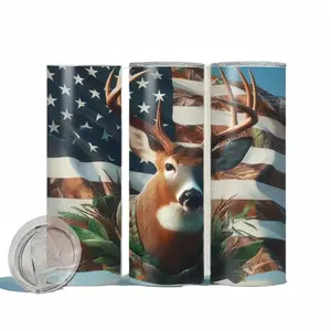 20oz tumblers BigBuck American Flag Hunting Bottle Drinkware Flasks Mug Water Bottles Portable Bottled Insulated