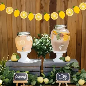 10pcs Lemon Garland Set, Fresh Summer Lemon Theme Banners, Home Decor, Pool Party Backdrop, Photo Props, Camping, Picnic, Birthday, Wedding, Graduation