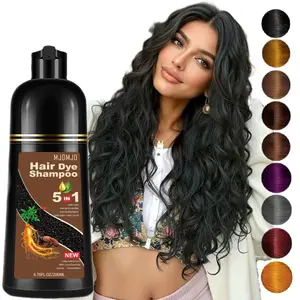 6.76 oz 5-in-1 Natural Black Shampoo,Easy to Use,Provides Long-lasting Styling,Mild And Non-irritating,Long-lasting And Quick Black Dye And Softening Shampoo,Suitable for All Hair Types - Unisex,200 ML Mini Portable Version Suitable For Travel Haircare