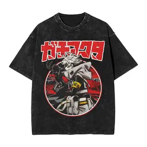 valentine shirts Zanka Nijik Gachiakuta Anime Washed T Shirt Streetwear Hip Hop 8Vintage T-Shirt  Tees for Men Women Cotton Oversize Summer